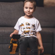 Detské tričko stavebné stroje