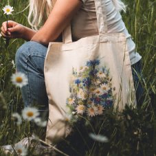 Bavlněná taška Kopretiny na poli