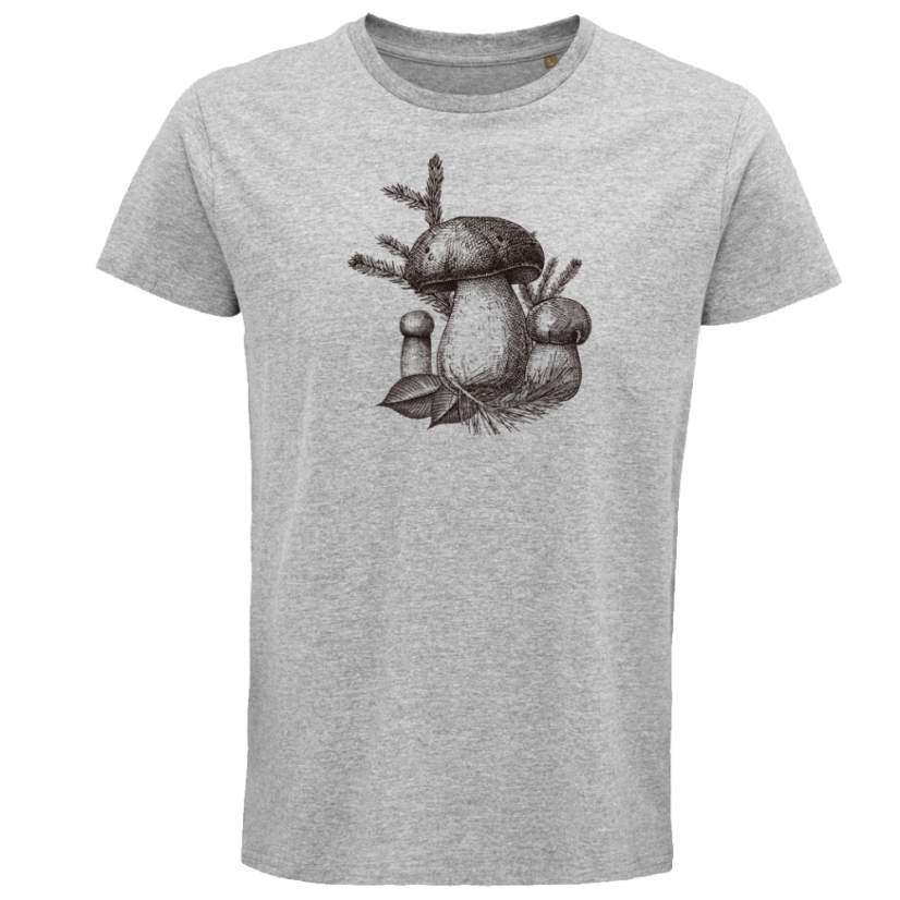 Pánske tričko hríby maľba
