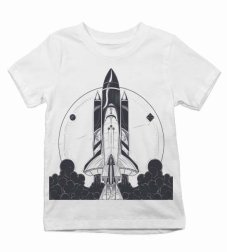 Detské tričko štart raketoplánu