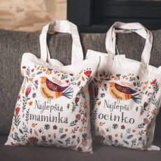 BIO bavlnená taška maminka vtáčik