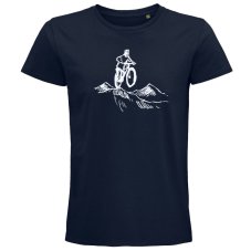 Pánske BIO tričko bicyklista v horách