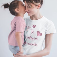 Dámske tričko najlepšia maminka bodkované srdiečka