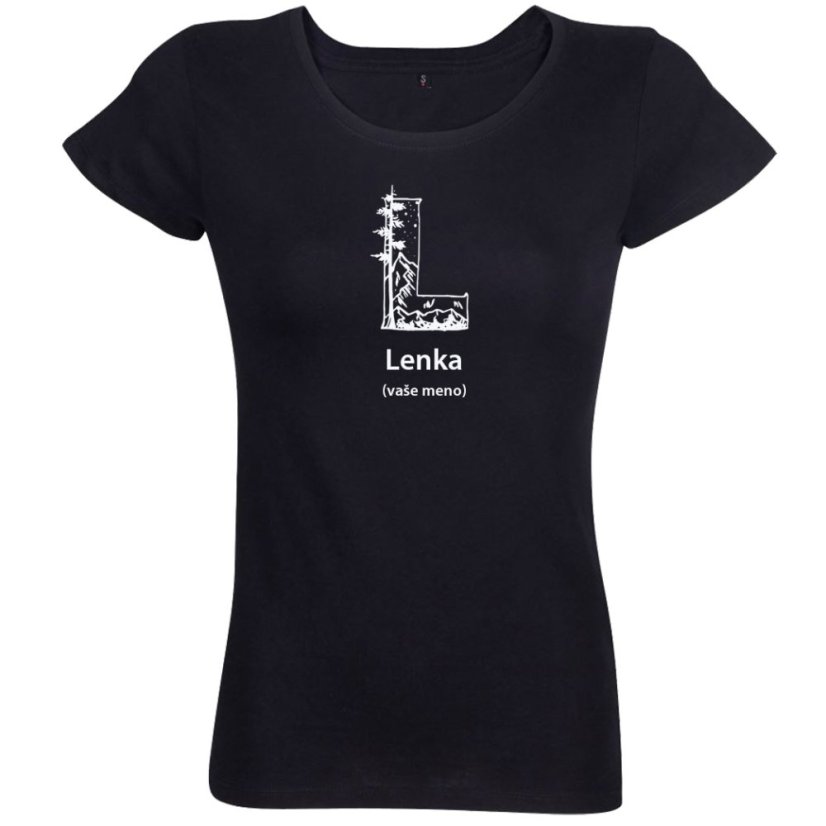 Dámske tričko Iniciál plus vlastné meno