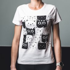 Dámske BIO tričko Vtipné mačky
