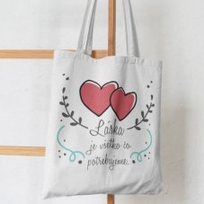 BIO bavlnená taška Láska je všetko čo potrebujeme