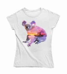 Dámske tričko maľovaná koala
