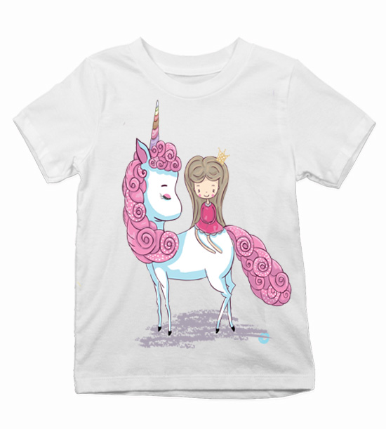 Detské tričko jednorožec a princezná