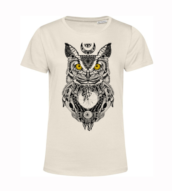Dámske BIO tričko Sova aztécke vzory
