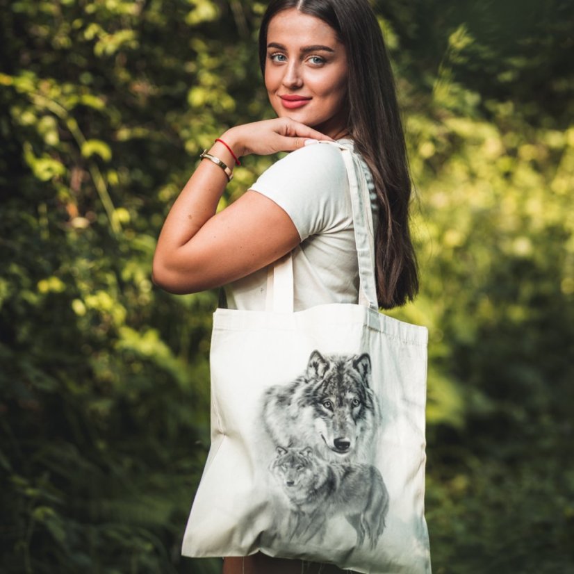 BIO bavlnená taška Vlci