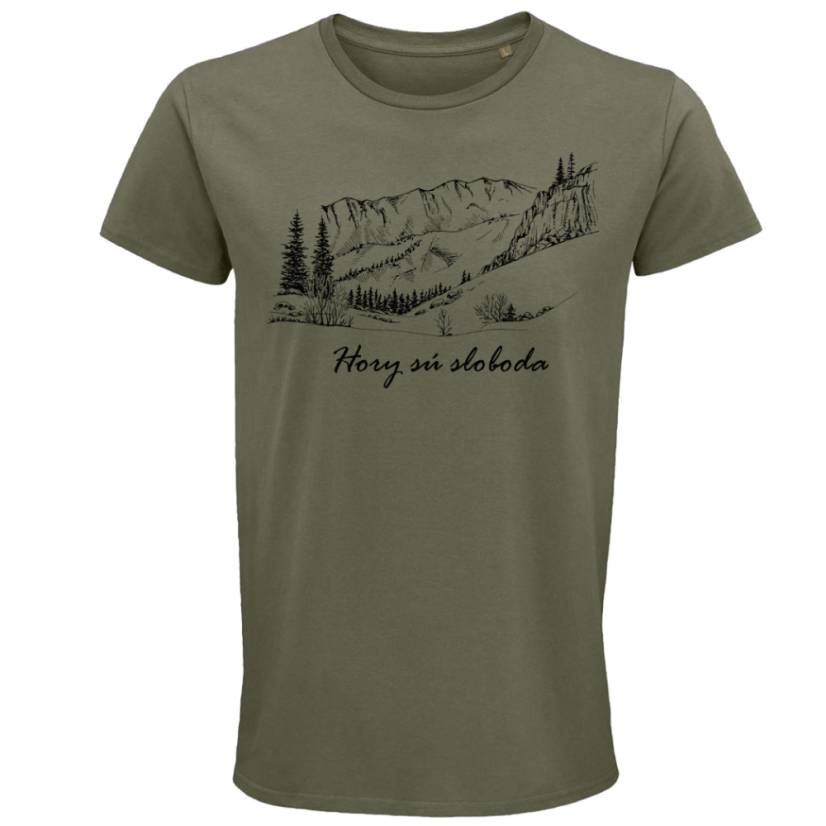 Pánske BIO tričko Hory sú sloboda