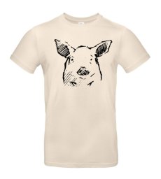 Pánske tričko Prasiatko skica