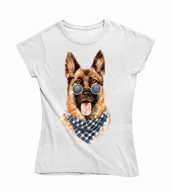 Dámske tričko Nemecký ovčiak zábavne