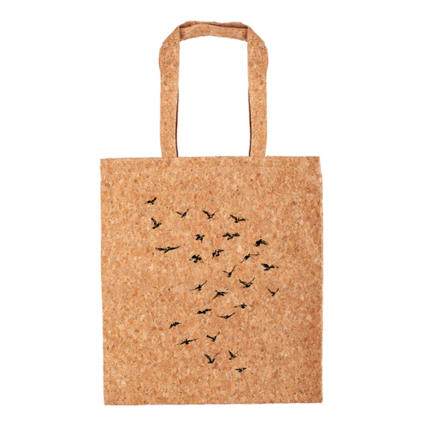Korková taška Hejno ptáků