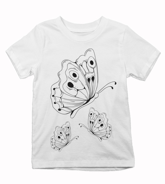 Detské tričko Maľované motýle