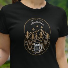 Dámské tričko Hory a pivo Dokonalá dvojice