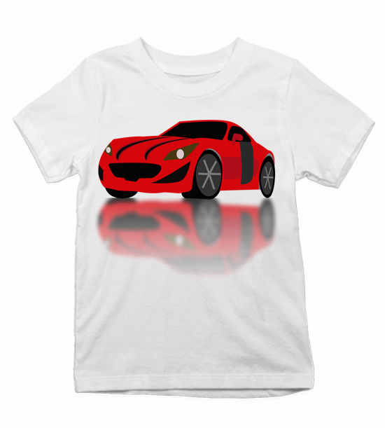 Detské tričko červené auto