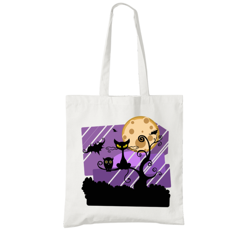 Bavlněná taška Kočka a sova