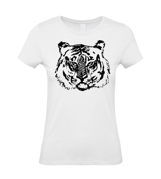 Dámske tričko tiger skica