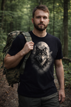 Pánske tričko Vlk v hmle