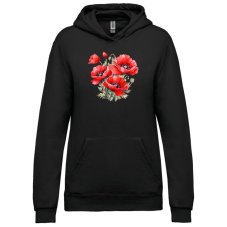 Dámska mikina s kapucňou Červené maky
