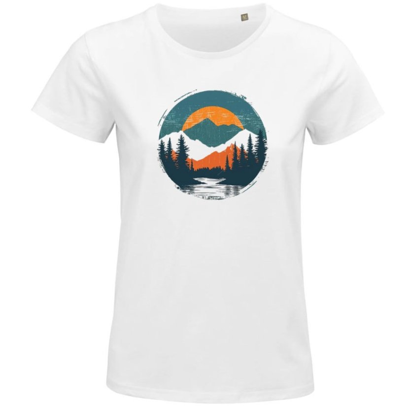 Dámske tričko Rieka v prírode kruh