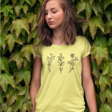 Dámske BIO tričko 3 divé kvety