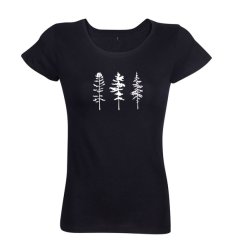 Dámske Bio tričko 3 stromy čierne