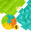 Ortopedická senzorická podložka puzzle pre deti – 4 diely