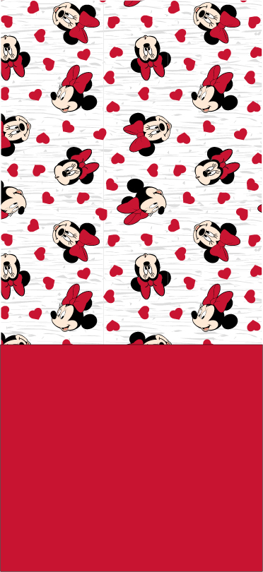 Detský zimný nákrčník Minnie Mouse – srdiečka, zateplený fleece