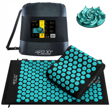 Akupresúrna podložka s vankúšom 68×42, čierno-modrá