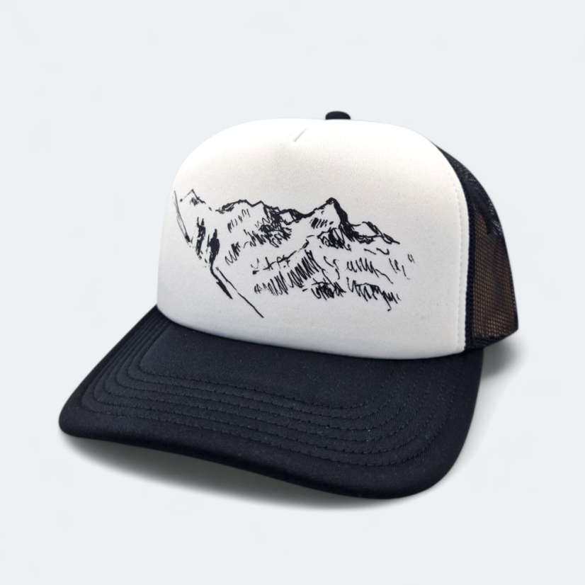 Kšiltovka SPORT, Turista, černo bílá