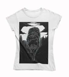 Dámske tričko kráčajúci vlk