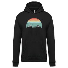 Pánska mikina s kapucňou Retro stromy a hory