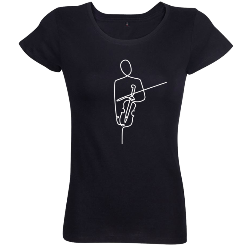 Dámske tričko Husle čierne