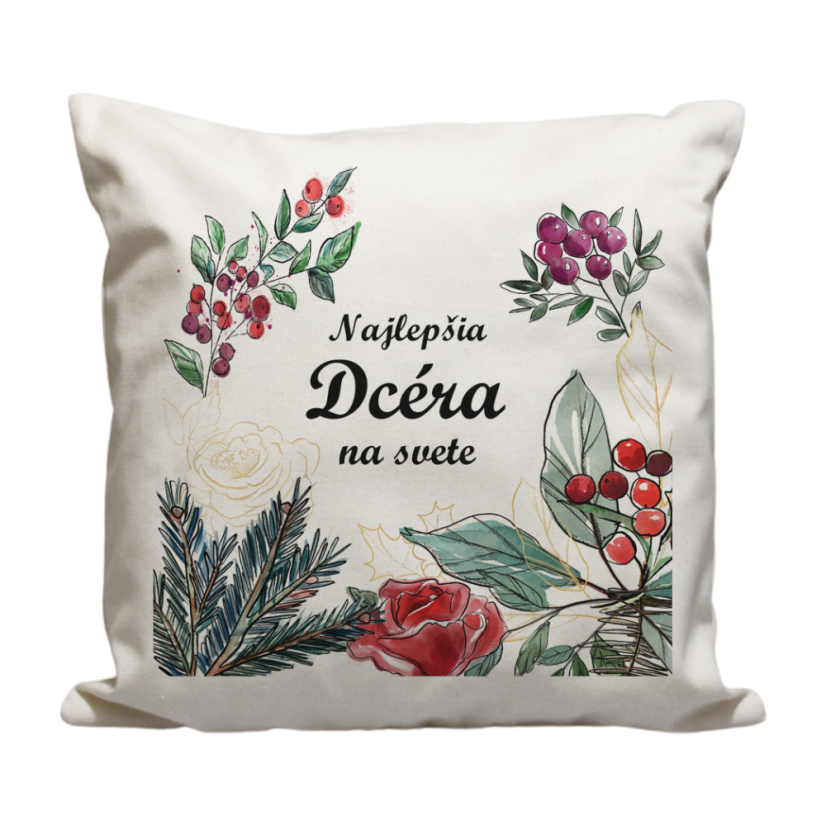 Vankúš Najlepšia dcéra čečina a kvety